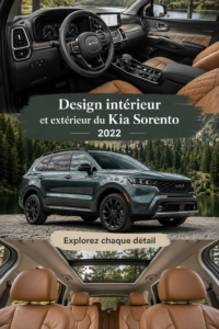 Vue extérieure du Kia Sorento 2022 mettant en avant son design moderne et élégant.