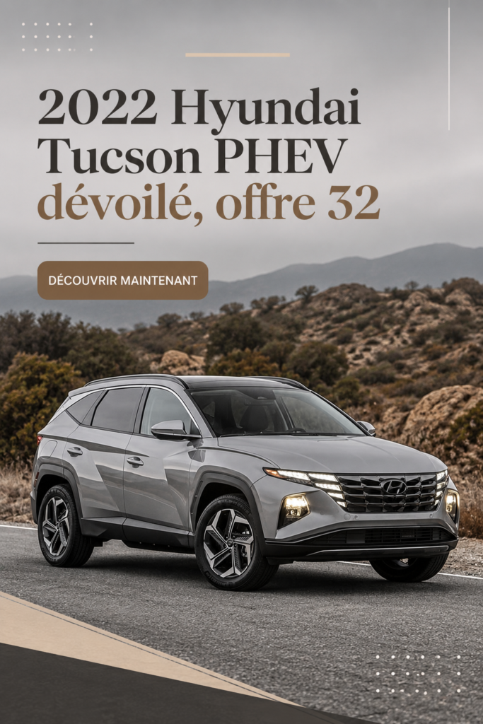 Hyundai Tucson PHEV en stationnement, prêt à l'aventure