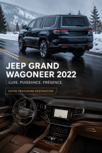 Jeep Grand Wagoneer 2022, SUV luxueux en pleine nature.