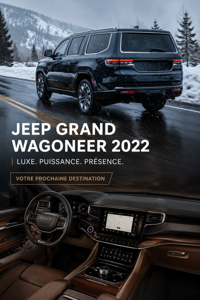 Jeep Grand Wagoneer 2022, SUV luxueux en pleine nature.