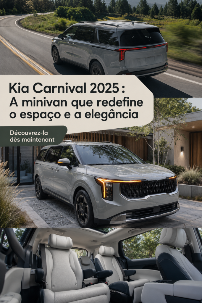Kia Carnival 2025 en exposition, dévoilant son design élégant et spacieux.