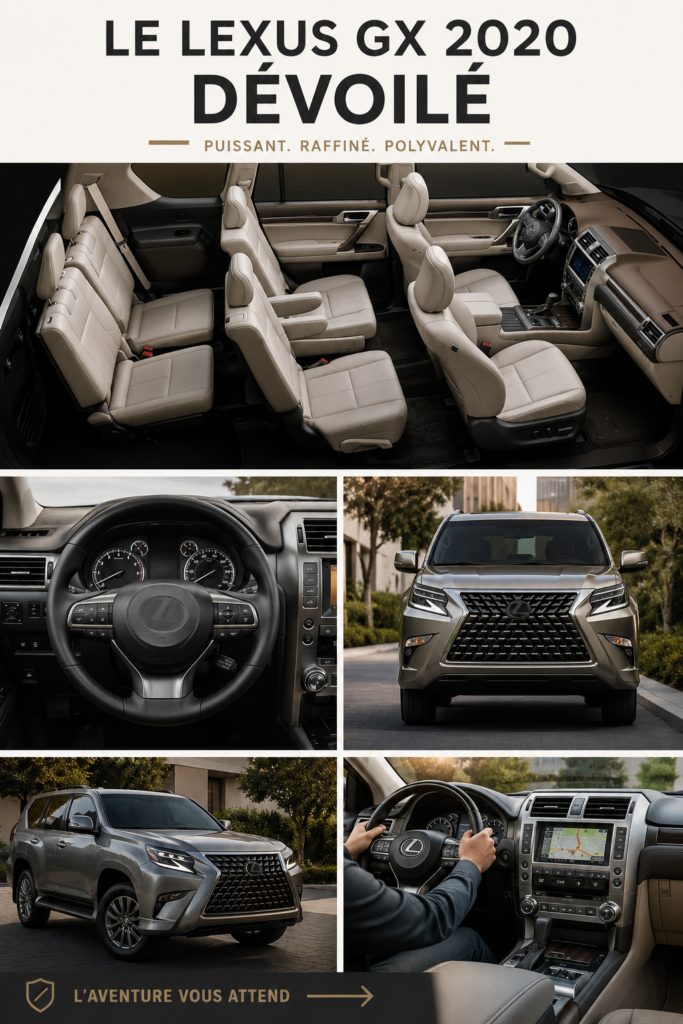 Nouvelle Lexus GX 2020, un SUV de luxe alliant performance et confort