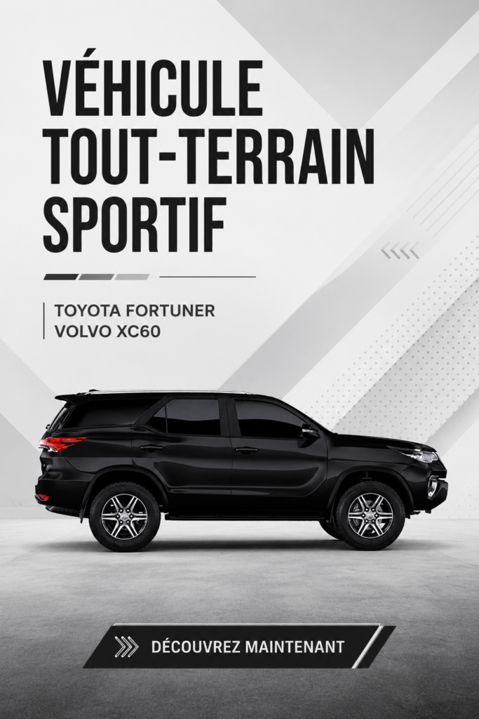 Toyota Fortuner et Volvo XC60, deux SUV contemporains en pleine nature