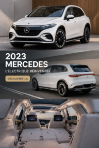 Vue du Mercedes EQS SUV 2023, un véhicule électrique luxueux avec un design moderne.