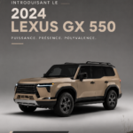 Vue du Lexus GX 550 2024, un SUV de luxe au design moderne.