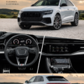 Audi Q8 TFSI eQuattro en exposition, SUV moderne avec un design futuriste et élégant