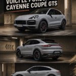 Porsche Cayenne Coupe GTS en stationnement avec un design élégant sous le soleil.