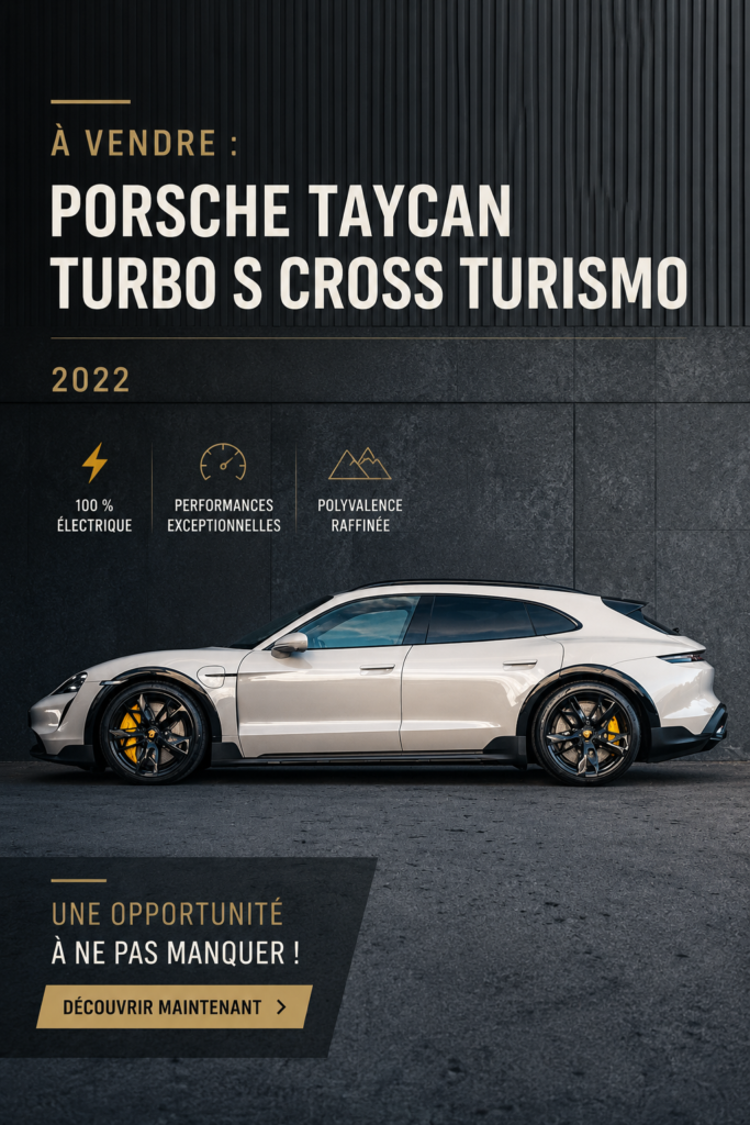 Porsche Taycan Turbo S Cross Turismo 2022, voiture de luxe et de performance.