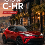 Toyota C-HR GR Sport en stationnement avec un design moderne et accrocheur.