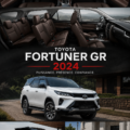 Vue extérieure du Toyota Fortuner GR 2024, un SUV élégant prêt pour l'aventure.