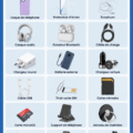 Un smartphone avec divers accessoires colorés pour personnaliser l'appareil.