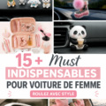 Accessoires de voiture girly avec une atmosphère chaleureuse et accueillante.