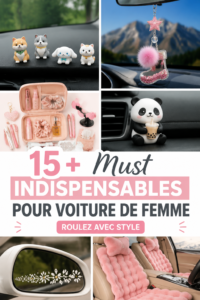 Accessoires de voiture girly avec une atmosphère chaleureuse et accueillante.