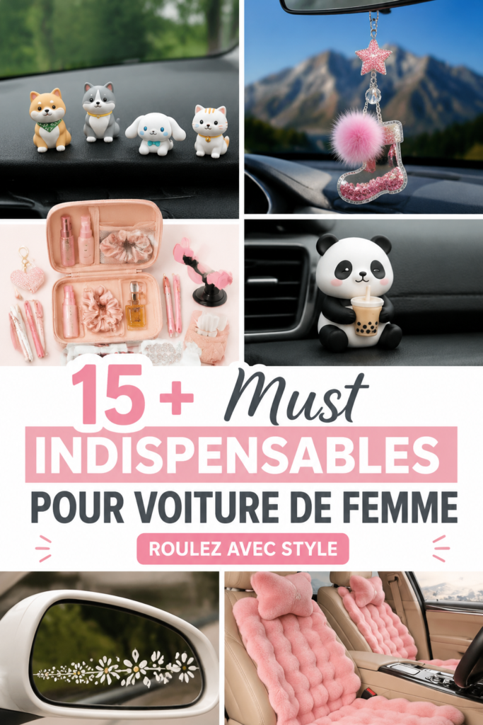 Accessoires de voiture girly avec une atmosphère chaleureuse et accueillante.