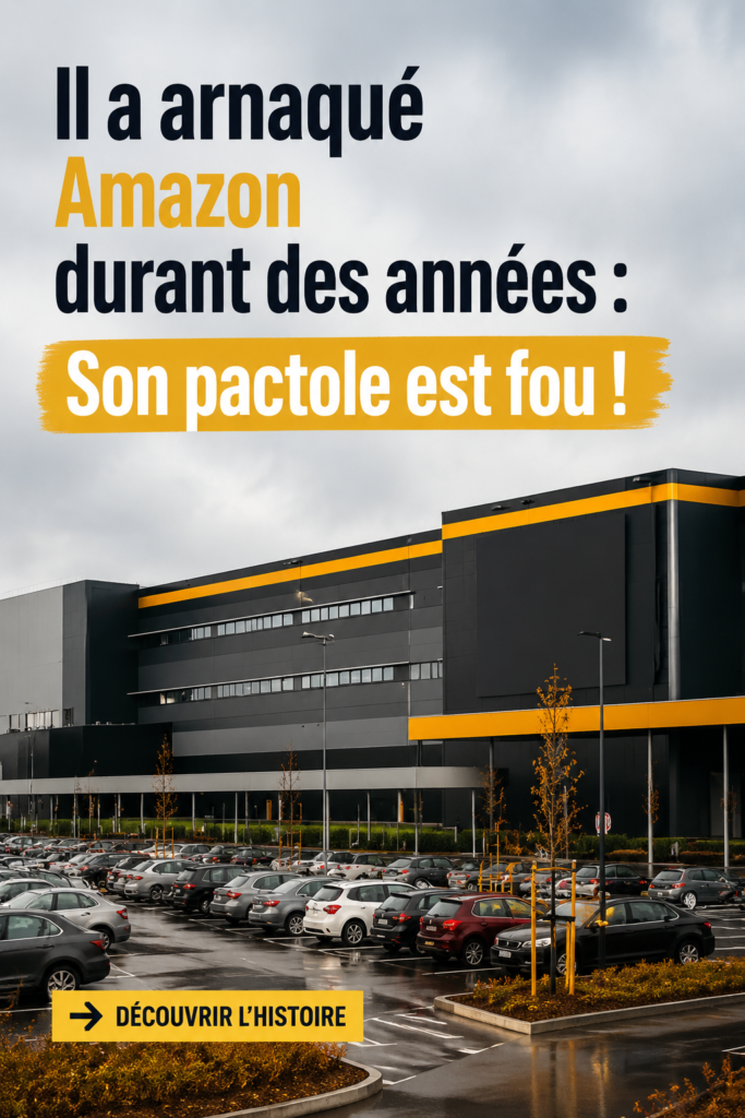Un homme tricheur devant un écran, symbolisant l'escroquerie à Amazon