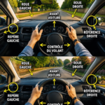 Femme inspectant une voiture à vendre pour l'évaluation avant achat.