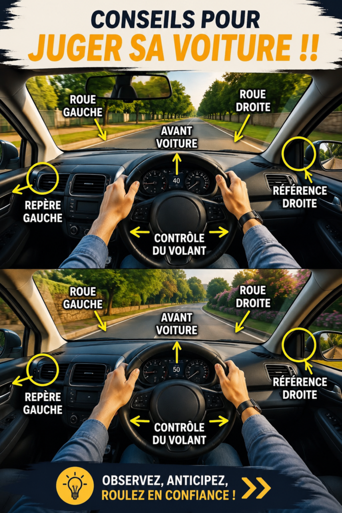 Femme inspectant une voiture à vendre pour l'évaluation avant achat.