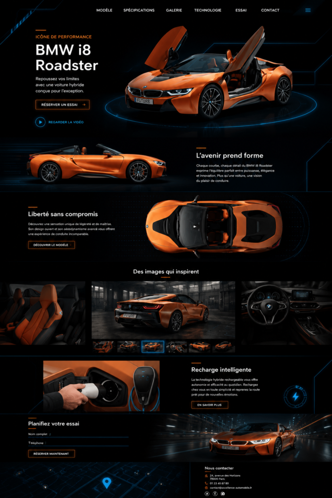 BMW i8 Roadster, une voiture alliant design et performance