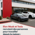 Visuel engageant d'une personne travaillant à domicile pour Tesla.