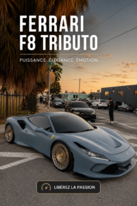 La Ferrari F8 Tributo, une voiture de sport alliant élégance et puissance.