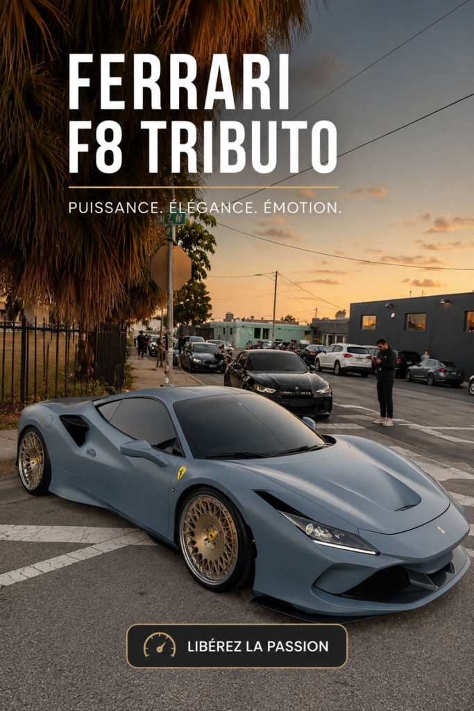 La Ferrari F8 Tributo, une voiture de sport alliant élégance et puissance.