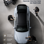 Film de protection de peinture sur voiture brillante