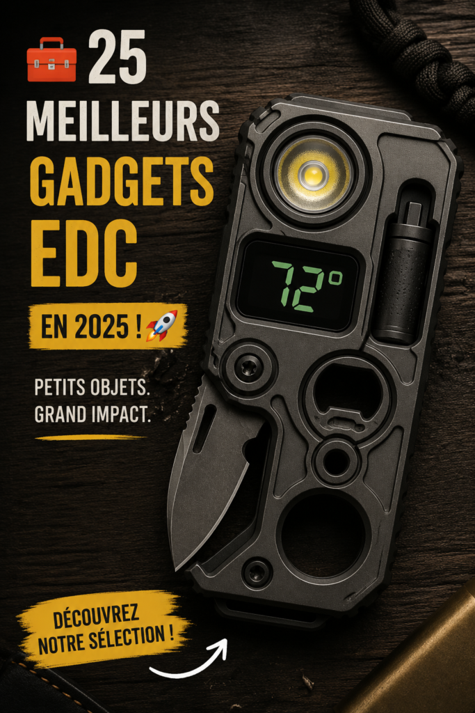 Une collection de gadgets EDC pratiques et stylés pour 2025.