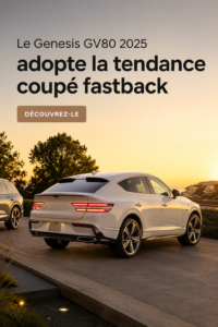 Le Genesis GV80 2025 avec sa silhouette élancée et élégante.