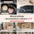 Une voiture joliment décorée avec des accessoires élégants