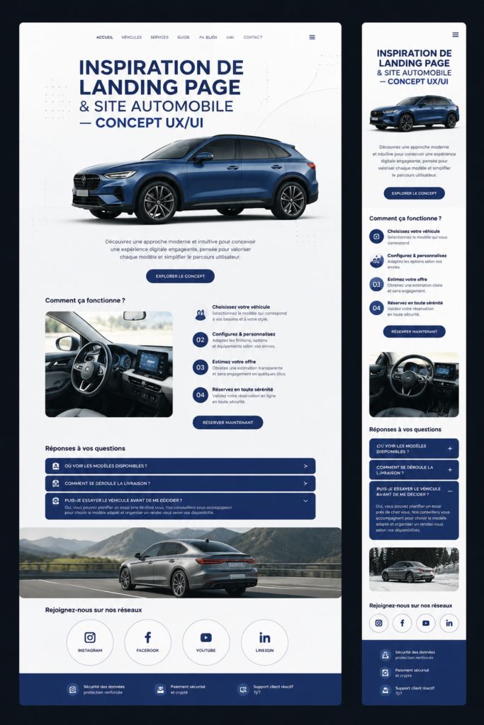 Illustration d'une landing page conçue pour maximiser les conversions dans un style moderne et épuré