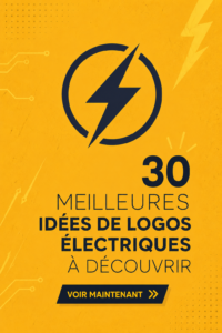Exemple de logo électrique sur fond clair, moderne et dynamique.