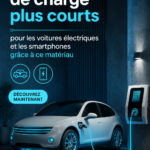 Vue d'un smartphone en charge rapide grâce à un matériau innovant