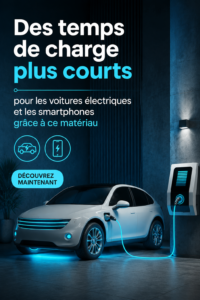 Vue d'un smartphone en charge rapide grâce à un matériau innovant