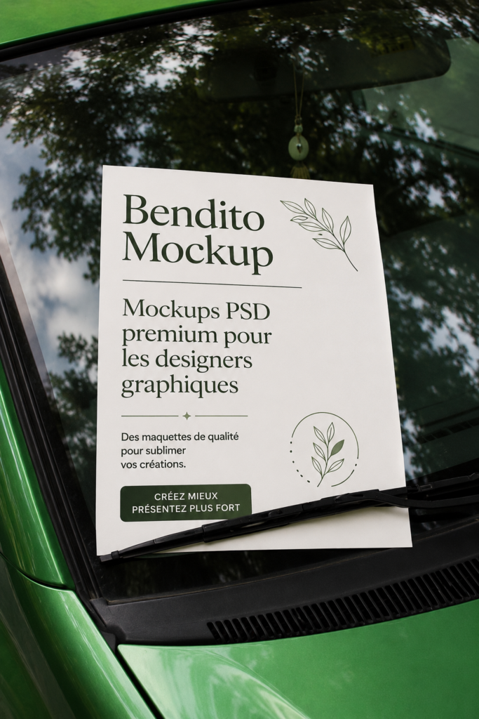 Un écran d'ordinateur avec divers mockups PSD affichés pour le design graphique.
