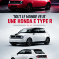 Une Honda E Type R garée sur une route, mettant en avant son design moderne et élégant.