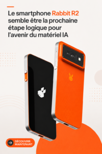 Smartphone Rabbit R2 sur fond neutre, mettant en avant ses caractéristiques modernes