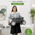 Scooter de mobilité compact JBH avec dossier, idéal pour le confort des utilisateurs
