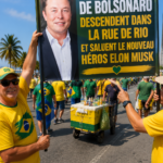 Manifestation de soutien à Jair Bolsonaro au Brésil.
