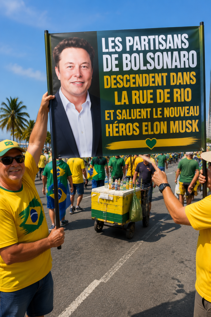Manifestation de soutien à Jair Bolsonaro au Brésil.