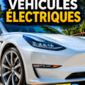 Une femme souriante se tenant près de sa voiture électrique, prête à partir pour un trajet écologique.
