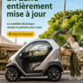 Voiture électrique Eli ZERO sur une route ensoleillée