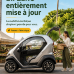 Voiture électrique Eli ZERO sur une route ensoleillée