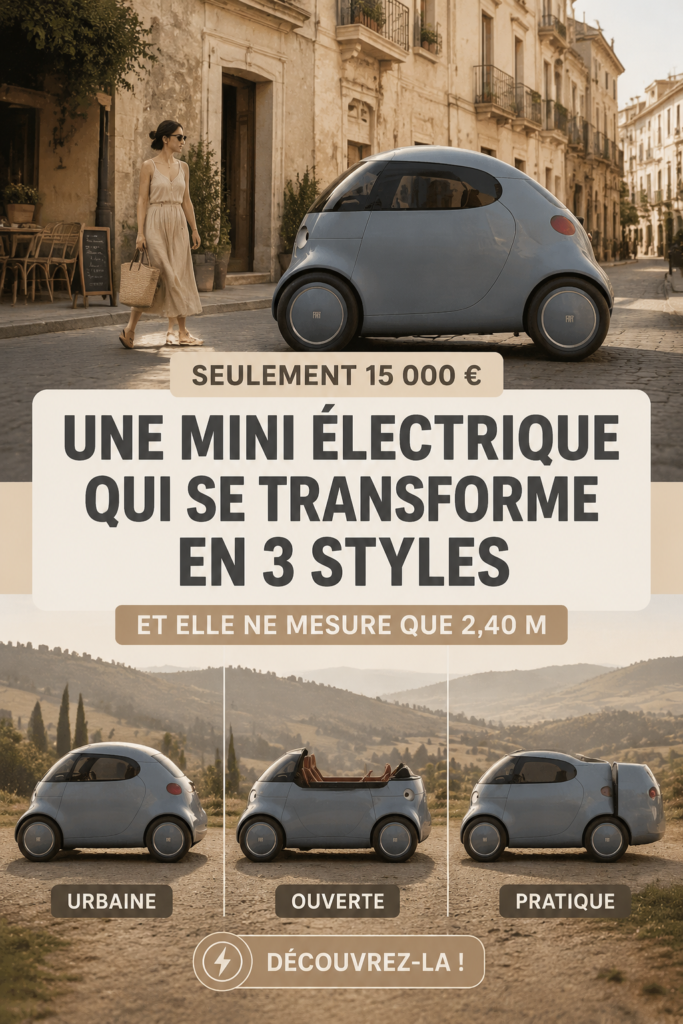 Voiture électrique innovante se transformant en plusieurs styles.