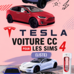 Image d'un Sim conduisant une voiture Tesla dans un environnement de simulation ludique.