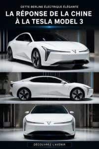 Berline électrique élégante prête à être essayée sur la route