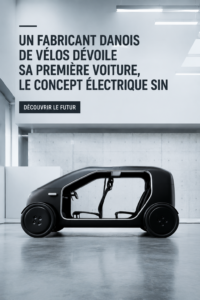 Vue avant du concept électrique SIN de Biomega, mettant en avant son design futuriste.