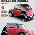 Concept électrique inspiré de la Citroën 2CV aux couleurs bi-ton et design moderne