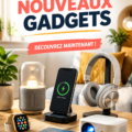 Un ensemble de gadgets modernes sur une table, mettant en avant l'innovation et le style
