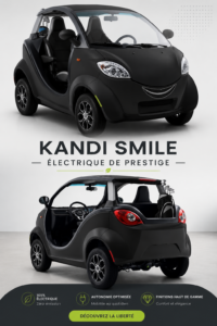 Golf cart électrique Kandi Smile en pleine nature