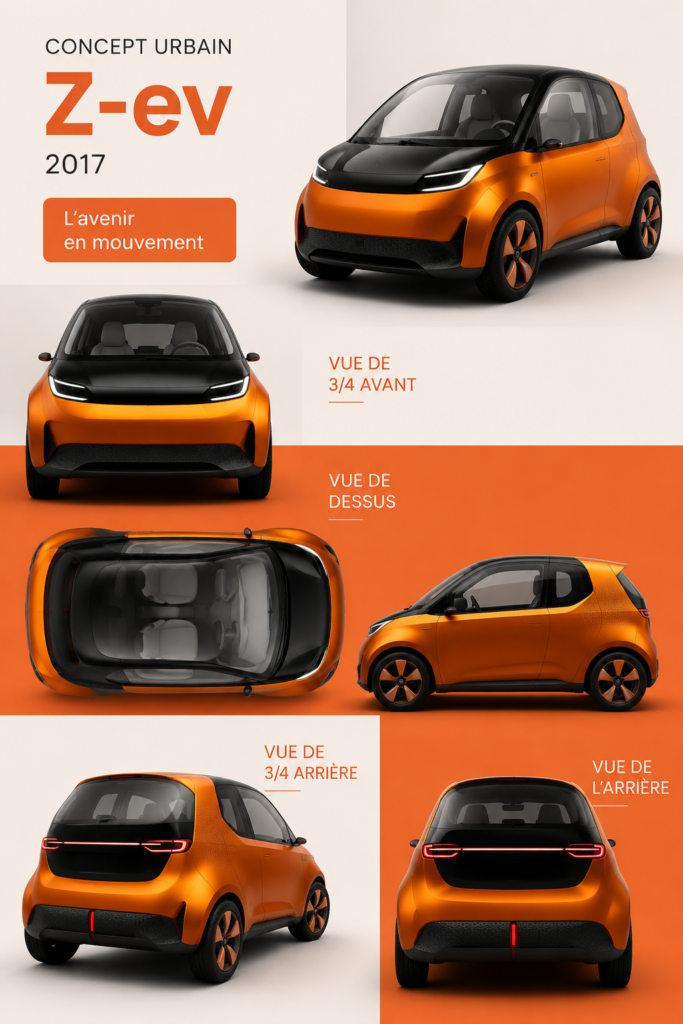 Vue de la Honda Z-EV 2017, modèle électrique au design moderne et élégant.